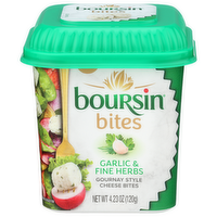 BOURSIN Garlic & Herb 6 Bites Garlic & Fine Herbs - 4.23 Ounce