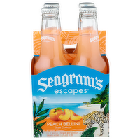 Seagram's Escapes Peach Bellini Style Cocktail Premium Malt Beverage - 11.2 Fluid Ounce - 4 Count