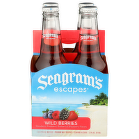 SEAGRAM's Escapes Wild Berries Strawberry, Raspberry, Blueberry & Blackberry Flavors Premium Malt Beverage - 4 Count