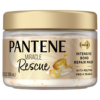 Pantene Pro-V Miracle Rescue Intensive Bond Repair Mask With Melting Pearls, Melts Away Damage, Builds Bonds, Strengthens Against - 10.1 Ounce