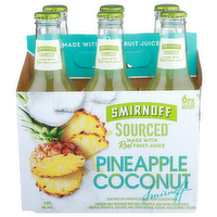 Smirnoff Sourced Pineapple Coconut Premium Malt Beverage - 11.2 Ounce - 6 Count