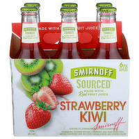 Smirnoff Strawberry Kiwi Sourced Beer - 6 Count