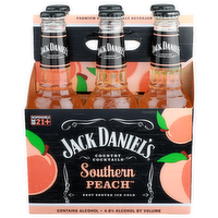 Jack Daniel's Southern Peach Country Cocktails - 10 Fluid Ounce - 6 Count