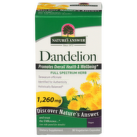 NATURE'S ANSWER Dandelion Root Full Spectrum Herb - 90 Count