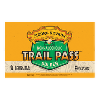 Trail Pass Non-Alcoholic Golden Craft Beer 6 Pack Cans - 12 Fluid Ounce - 6 Count