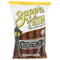 Zapp's Thinz Bourbon St Smokey Sweet New Orleans Style Thin & Crispy Potato Chips - 8 Ounce