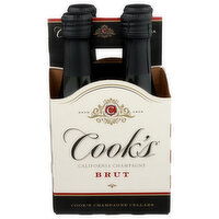 Cook's California Champagne Brut Sparkling Wine - 187.5 ml - 4 Count
