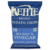 Kettle Sea Salt Vinegar Cooked Potato Chips - 7.5 Ounce