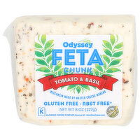 ODYSSEY Feta Cheese Chunk Tomato & Basil - 8 Ounce