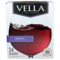 Peter Vella Vineyards Merlot California Table Wine - 0.147 Liter - 34 Count