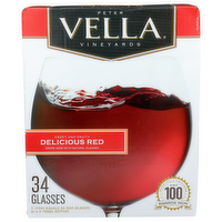 Peter Vella Vineyards Delicious Red Grape Wine - 0.147 Liter - 34 Count