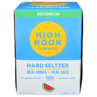 High Noon Sun Sips Hard Seltzer Watermelon - 12 Fluid Ounce - 4 Count