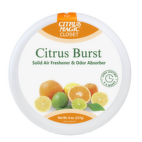 Citrus Magic For Closets Odor Absorbing Solid Air Freshener, Burst - 8 Ounce