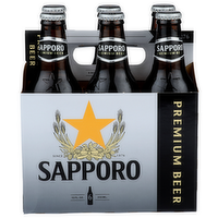 Sapporo Premium Beer - 12 Fluid Ounce - 6 Count