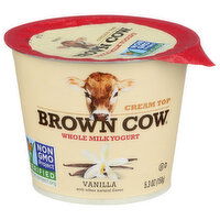 Brown Cow Non-Gmo Whole Milk Yogurt Single Serve Vanilla - 5.3 Ounce