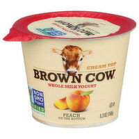 Brown Cow Non-Gmo Whole Milk Yogurt Single Serve Peach - 5.3 Ounce - 1 Count