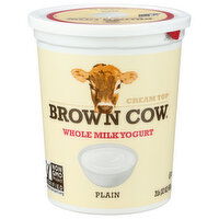 Brown Cow Plain Non-Gmo Whole Milk Yogurt Large Cup - 2 Pound - 1 Count