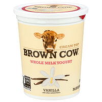 Brown Cow Vanilla Non-Gmo Yogurt Large Cup Whole Milk - 2 Pound