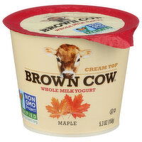 Brown Cow Non-Gmo Whole Milk Yogurt Single Serve Maple - 5.3 Ounce