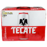 Tecate Original Lager - 16 Fluid Ounce - 12 Count