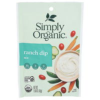 Simply Organic Ranch Dip Mix - 0.094 Ounce - 16 Count