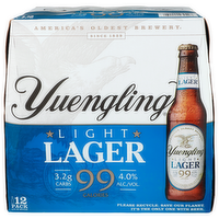 Yuengling Light Lager Beer - 12 Fluid Ounce - 12 Count