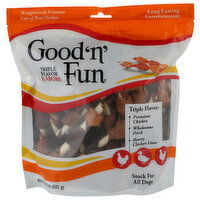 Good 'n' Fun Dog Snacks, Kabobs, Triple Flavor - 24 Ounce