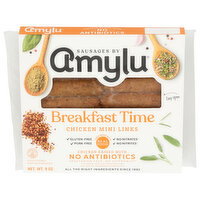 Amylu Foods Breakfast Time Sausage Chicken Mini Links - 9 Ounce