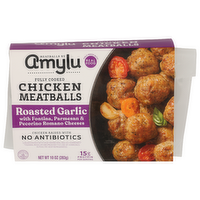 MEATBALLS BY AMYLU Seasoned Chicken Roasted Garlic Meatball - 10 Ounce