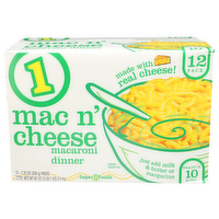 Super 1 Foods Mac N' Cheese Macaroni Dinner - 7.25 Ounce - 12 Count