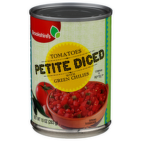 Brookshire's With Green Chilies Petite Diced Tomatoes - 10 Ounce