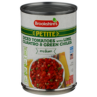 Brookshire's With Lime, Cilantro & Green Chiles Petite Medium Diced Tomatoes - 10 Ounce