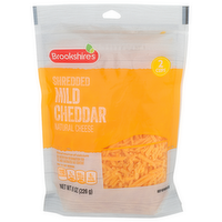Brookshire's Natural Cheese Shredded Mild Cheddar - 8 Ounce