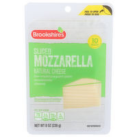 Brookshire's Natural Cheese Mozzarella Sliced - 0.8 Ounce - 10 Count