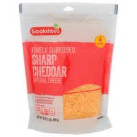 Brookshire's Sharp Cheddar Natural Cheese Finely Shredded - 16 Ounce