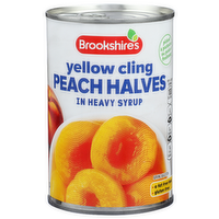 Brookshire's Yellow Cling Peach Halves In Heavy Syrup - 15.25 Ounce