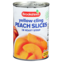Brookshire's Yellow Cling Peach Slices In Heavy Syrup - 15.25 Ounce
