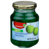 Brookshire's Green Maraschino Cherries - 6 Ounce