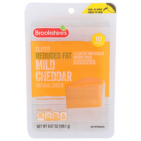 Brookshire's Natural Cheese Sliced Reduced Fat Mild Cheddar - 0.667 Ounce - 10 Count