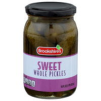 Brookshire's Sweet Whole Pickles - 16 Fluid Ounce