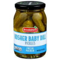 Brookshire's Fresh Packed Kosher Baby Dill Pickles - 16 Fluid Ounce