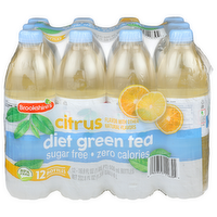 Brookshire's Citrus Diet Green Tea - 16.9 Fluid Ounce - 12 Count