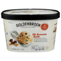 Goldenbrook Pb Brownie Bash Premium Ice Cream - 1.5 Quart