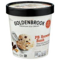 Goldenbrook Pb Brownie Bash Premium Ice Cream - 1 Pint