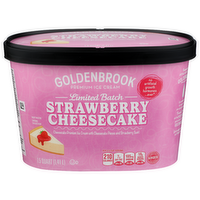 Goldenbrook Strawberry Cheesecake Premium Ice Cream - 1.5 Quart