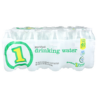 Super 1 Foods Purified Drinking Water - 16.9 Fluid Ounce - 40 Count
