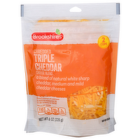 Brookshire's Shredded Triple Cheddar Cheese Blend - 8 Ounce