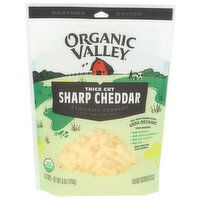 ORGANIC VALLEY Sharp Thick Cut Shredded Cheese, Cheddar - 6 Ounce