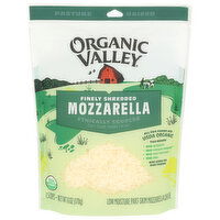 ORGANIC VALLEY Unflavored Finely Shredded Mozzarella Cheese Display - 6 Ounce