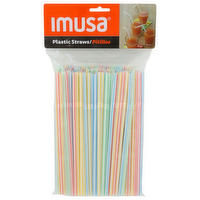 Imusa Plastic Straws - 200 Count